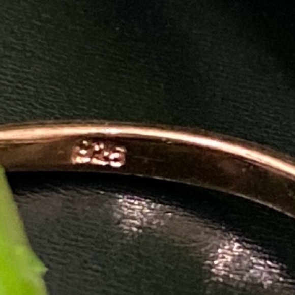 Morganite 925 Rose Gold Solitaire & Eternity Engagement Ring Set Size 7 3g - Picture 15 of 16